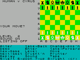 Cyrus IS Chess (1983)(Sinclair Research)
